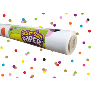 Better Than Paper Bulletin Board Roll, Black Painted Dots on White