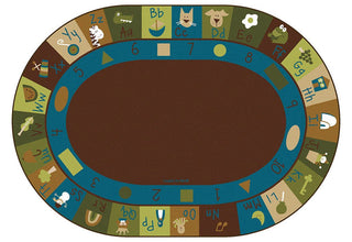 Fishing for Literacy Classroom Rug - Oval - 6' 9W x 9' 5L