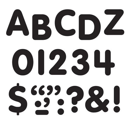 Casual Black 2 Inch Uppercase Letter Stickers
