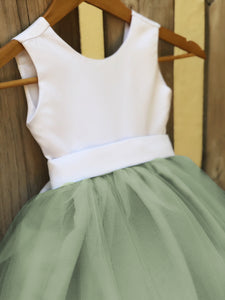 flower girl dresses sage green