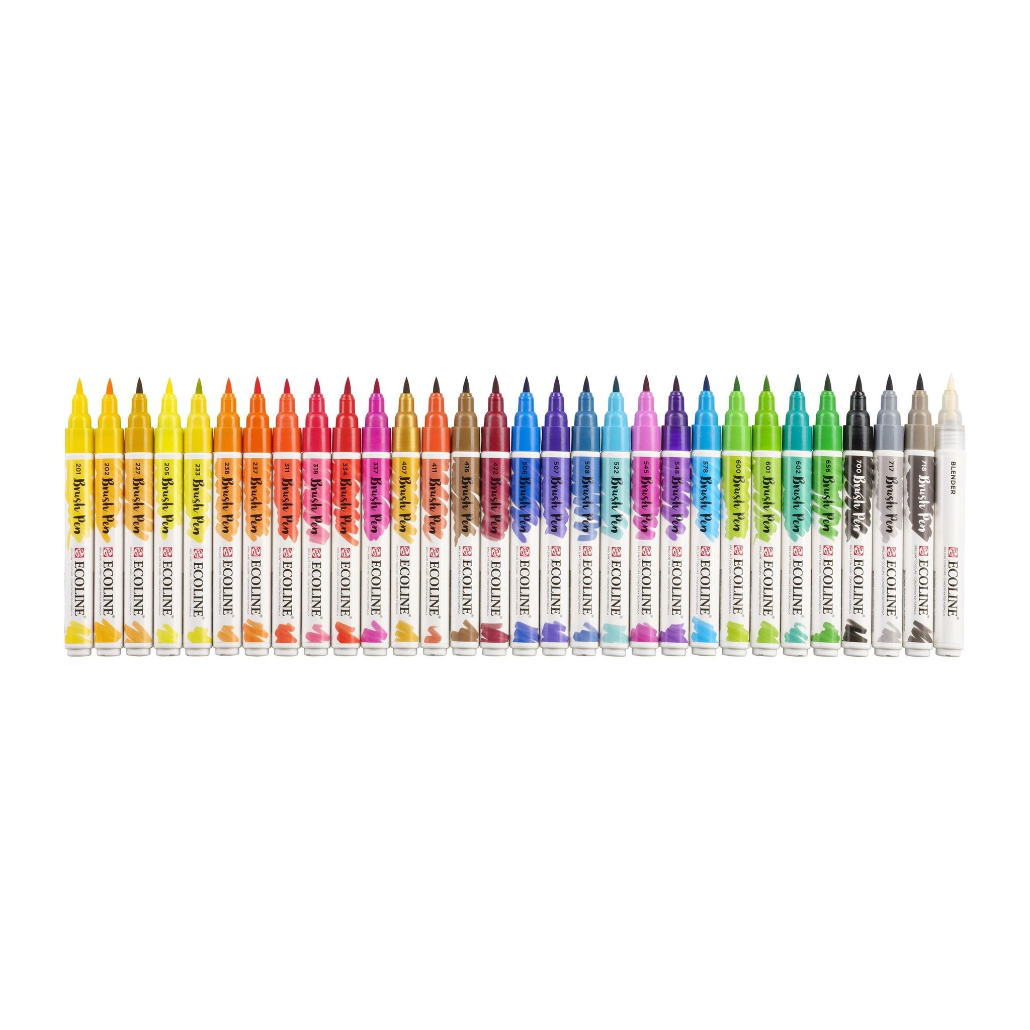 Tenen Dicht slank Royal Talens Ecoline Watercolor Brush Pen, Basic Shades, Set of 30 – ARCH  Art Supplies