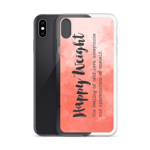 Happy Weight Defined Watercolor Coral iPhone Case