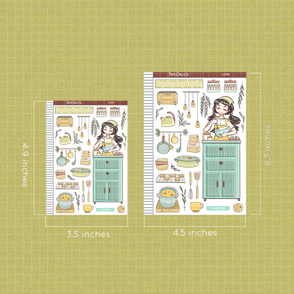 Cooking Home Buddy Paperdollzco Planner Stickers | C308