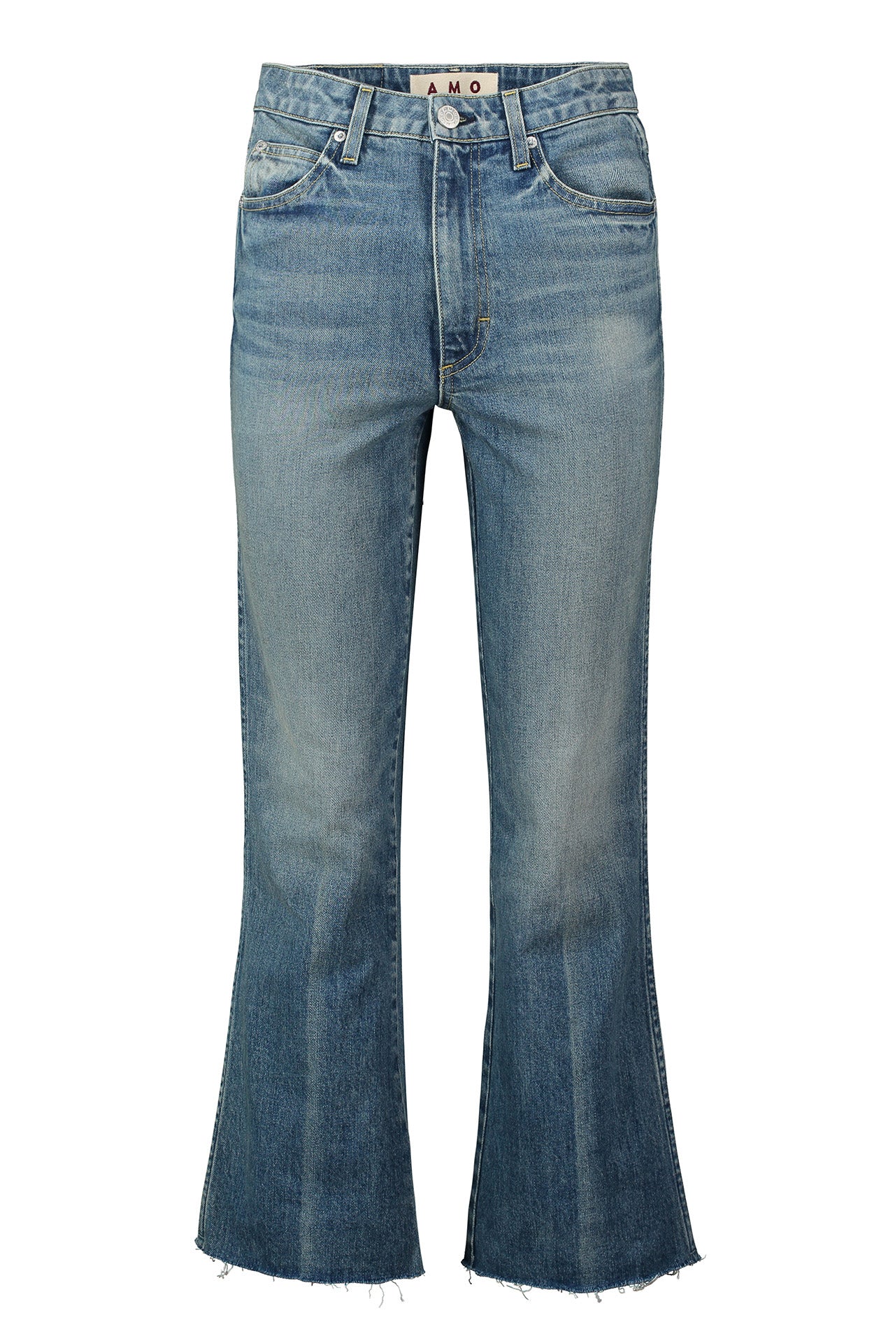 high rise crop kick jeans