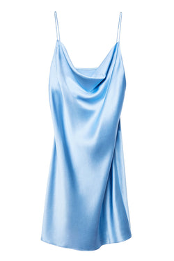 light blue slip dress