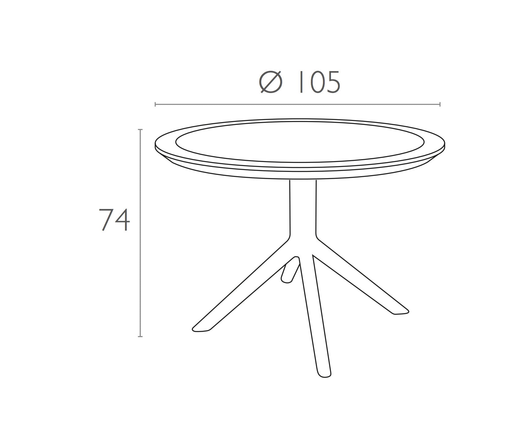 siesta sky round table dimensions
