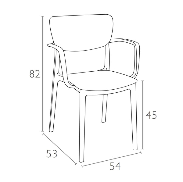 lisa armchair dimensions