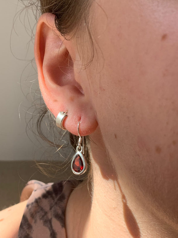 Garnet Naevia Earrings - Teardrop - Jewels & Gems
