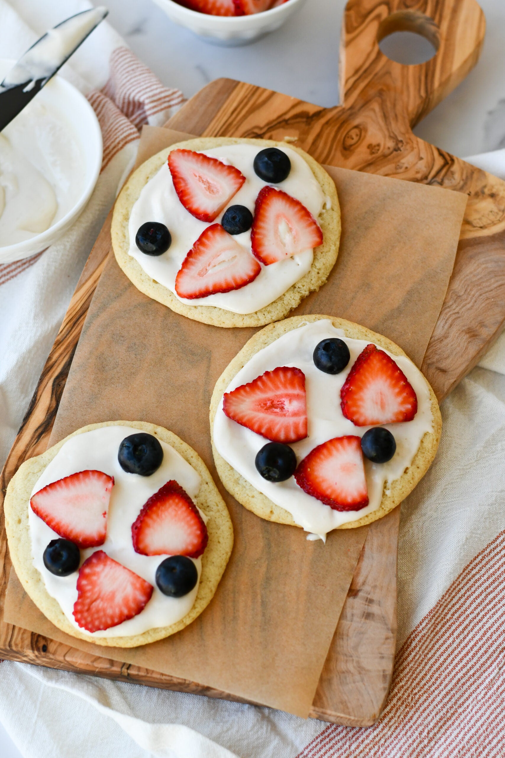 Summer Fruit Sugar Cookie Dessert Pizzas