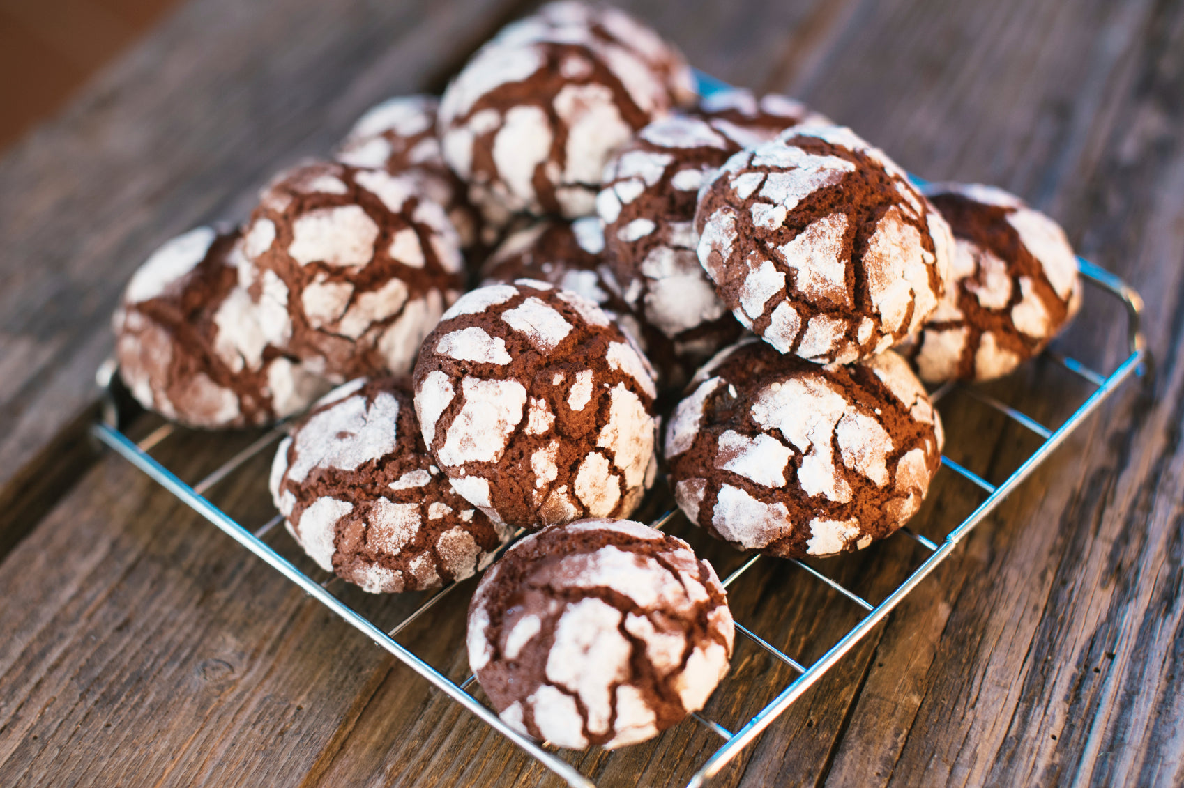 4 Ingredient Crinkle Cookies