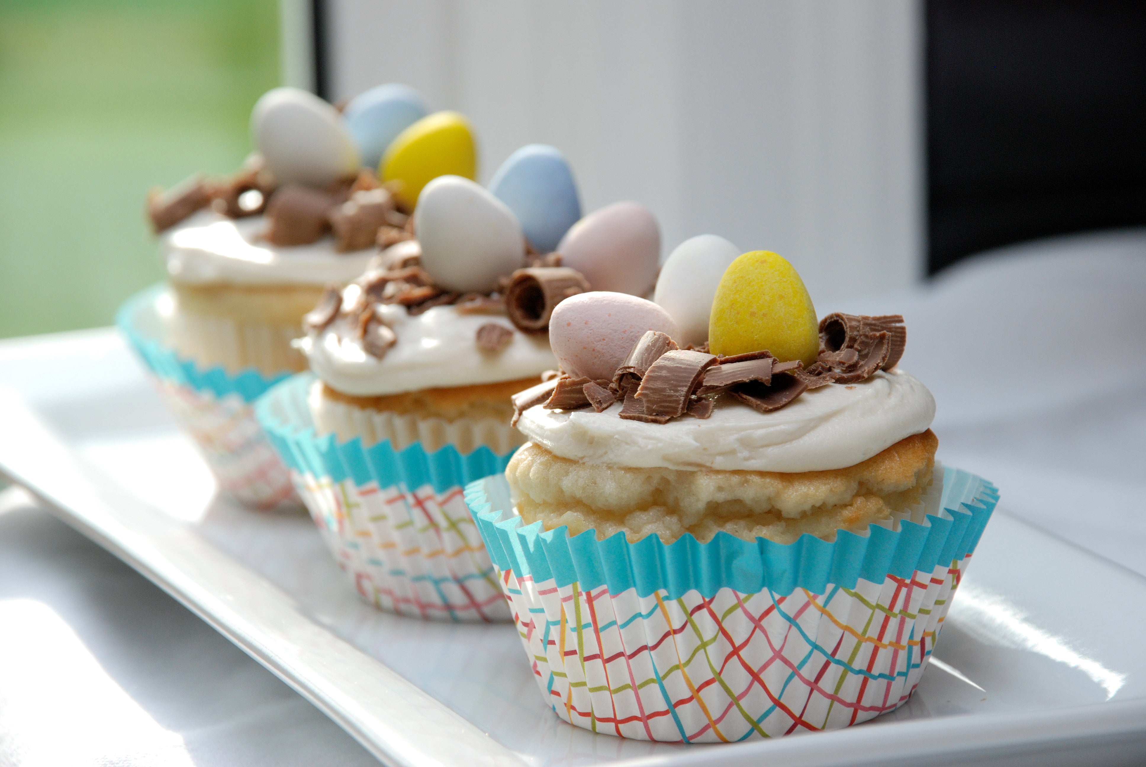 White Easter Egg Cupcakes