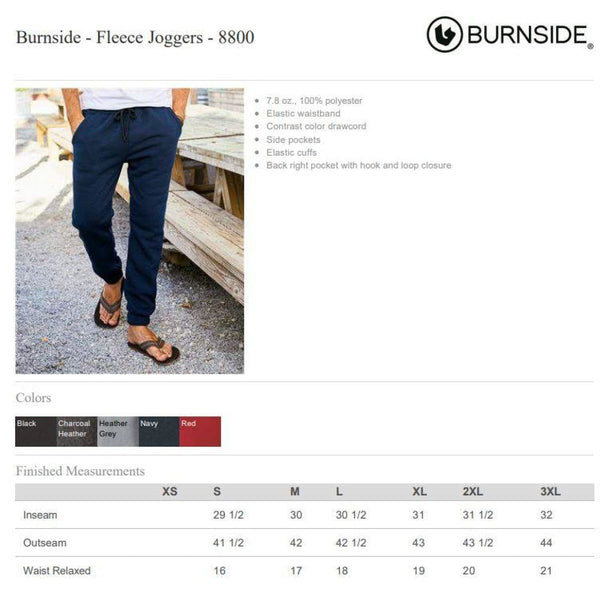 Burnside 8800 - Fleece Joggers