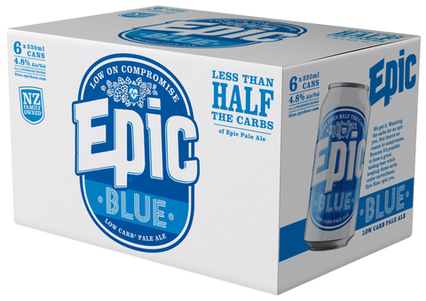 Epic BLUE - Low Carb Pale Ale - 6 x 330ml Six Pack