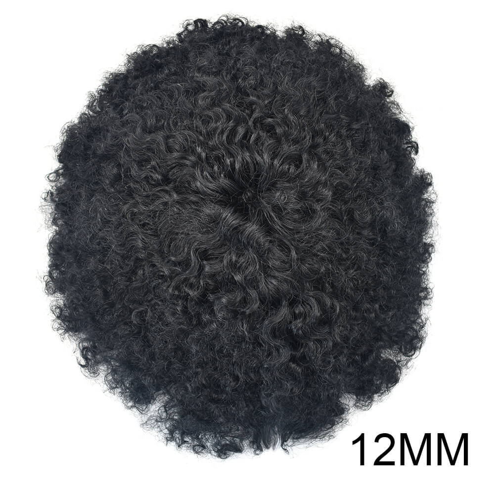 Gamay Hair PU AFRO-H Toupee For Black Men Injected PU 100% Real Human