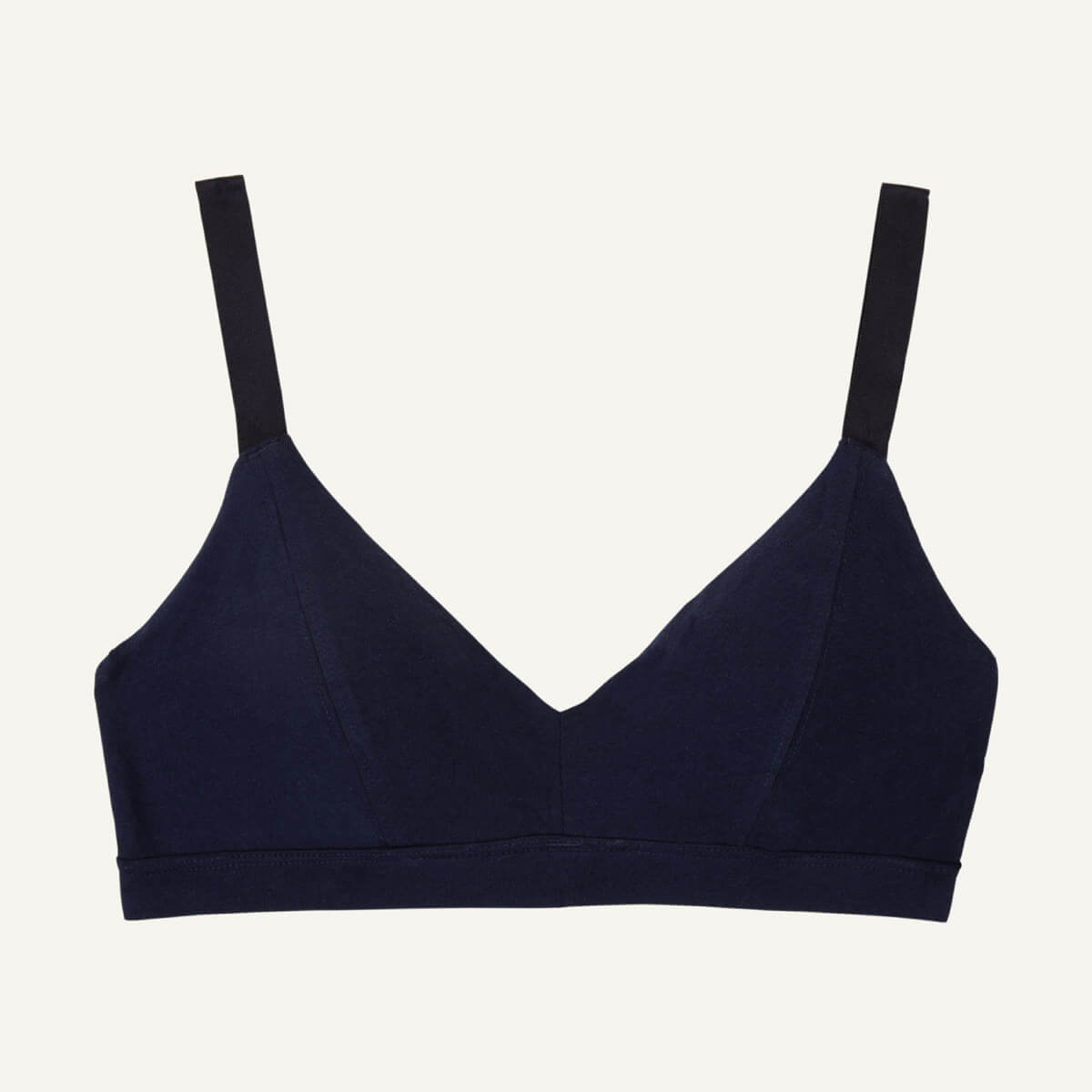 Organic Cotton Triangle Soft Bra in Marine