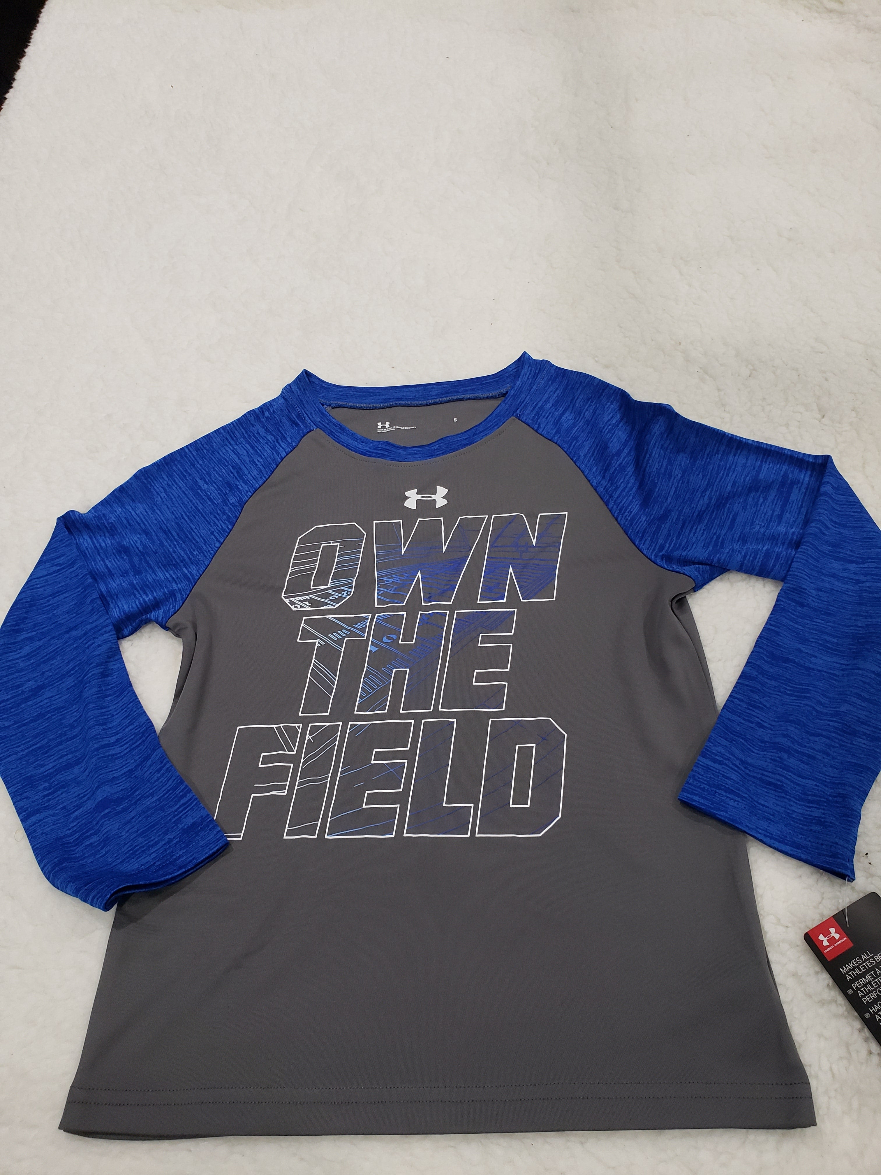 Under Armour boys top LS 5t Grey/blue 