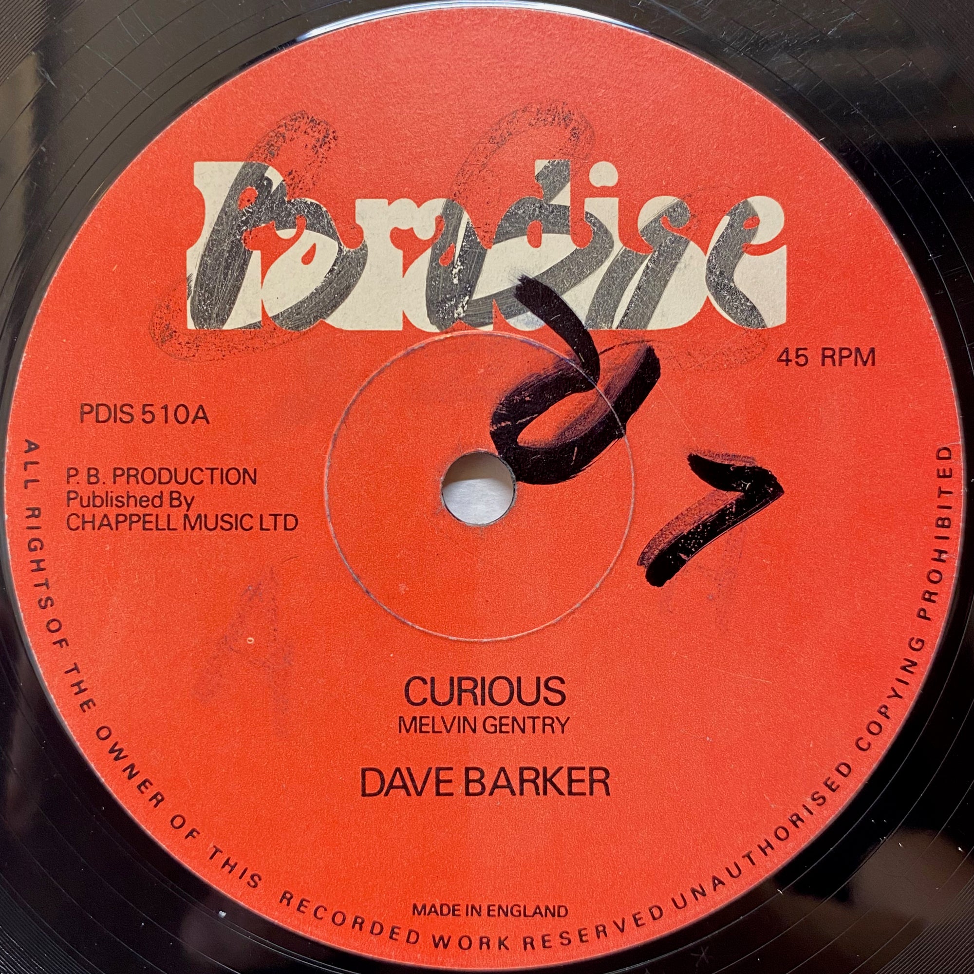 Dave Barker / Curious | VINYL7 RECORDS