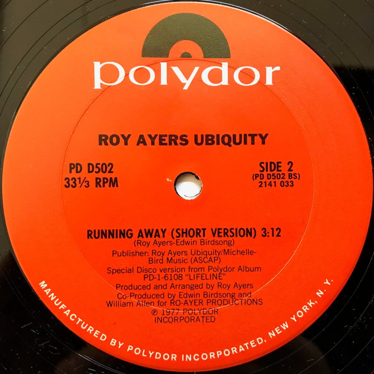 Roy Ayers Ubiquity / Running Away | VINYL7 RECORDS