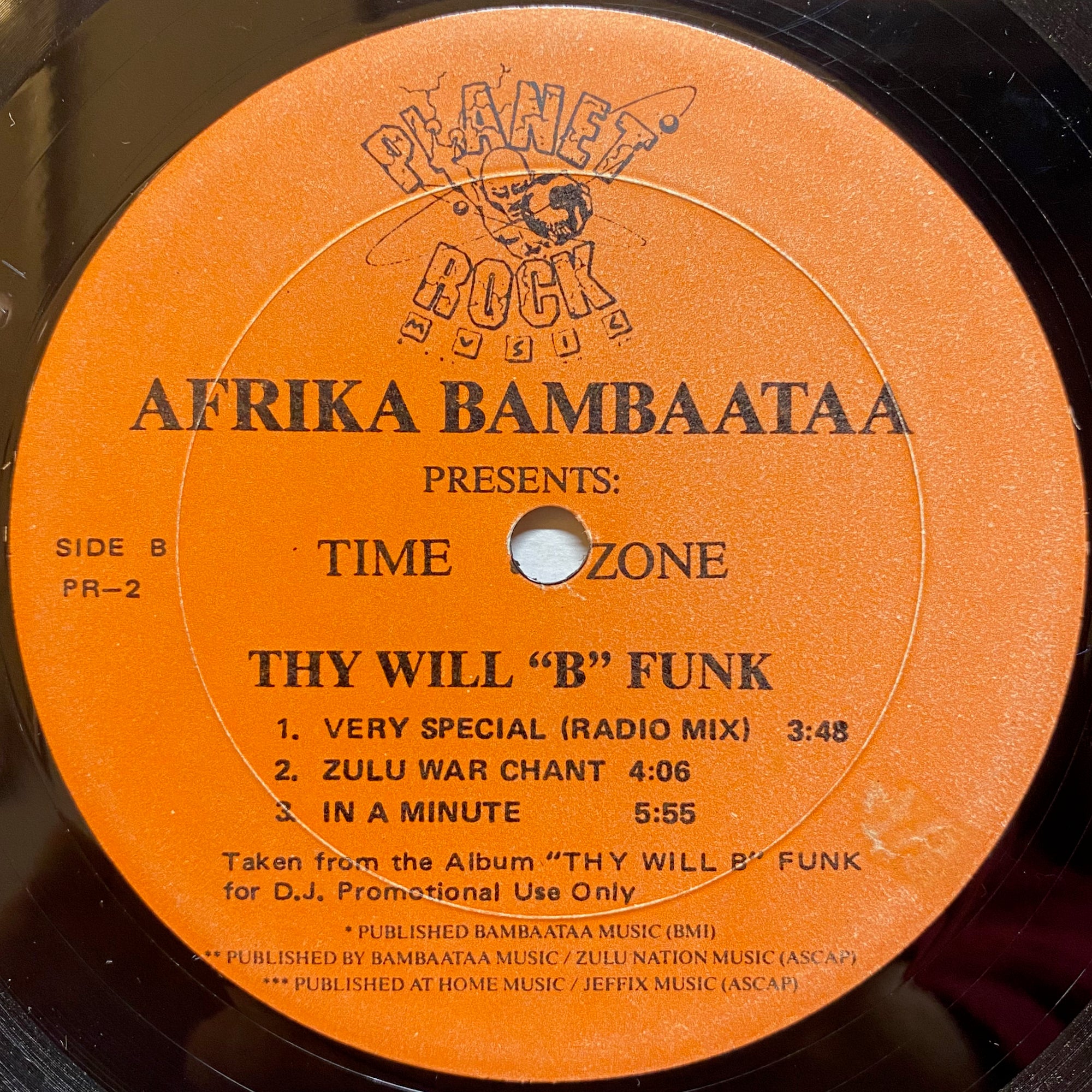 Afrika Bambaataa Presents Time Zone / Thy Will 