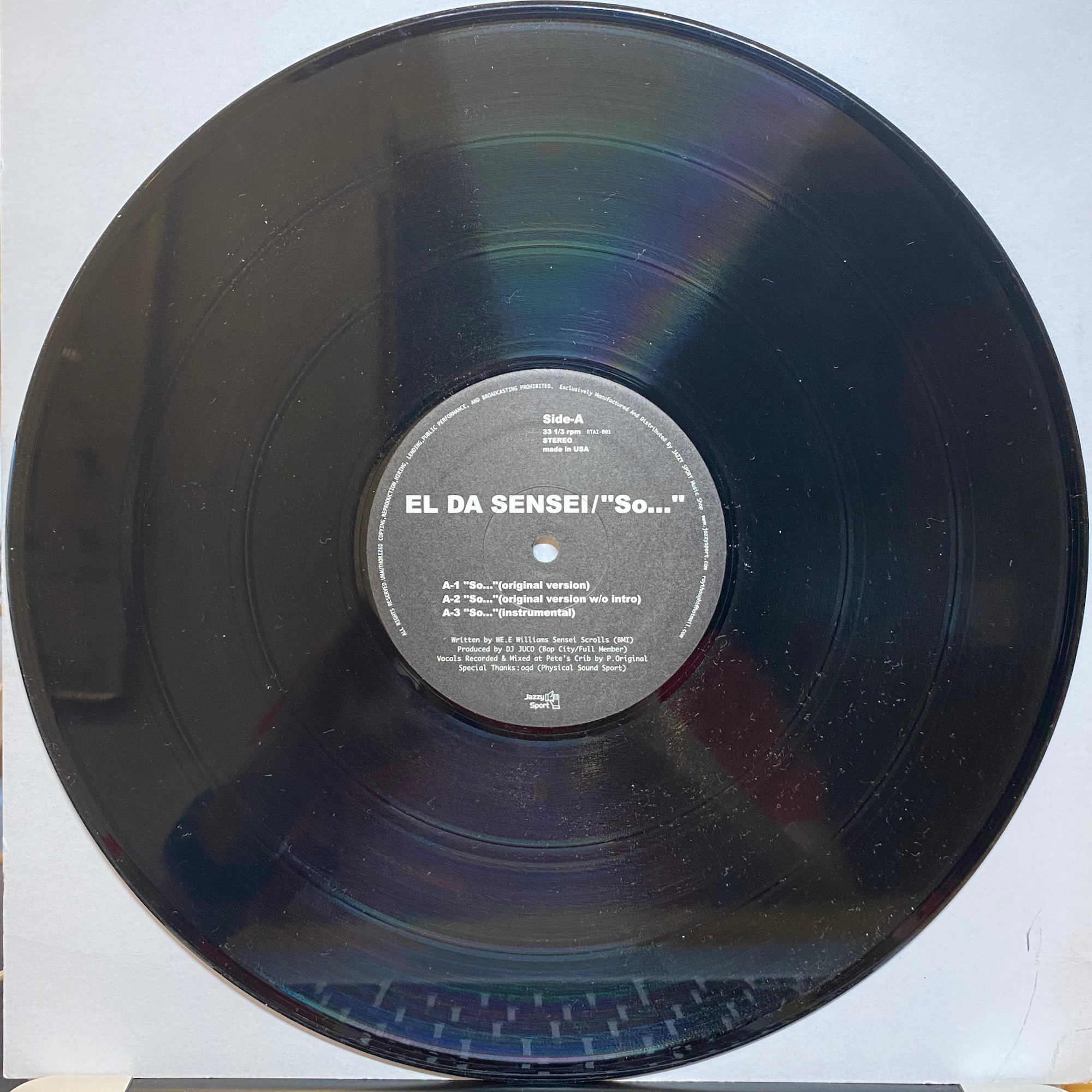 El Da Sensei / Artifacts / So / It's Gettin' Hot Remix | VINYL7 