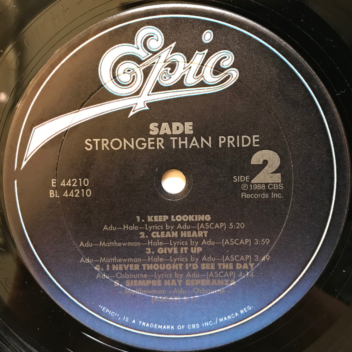 Sade / Stronger Than Pride | VINYL7 RECORDS