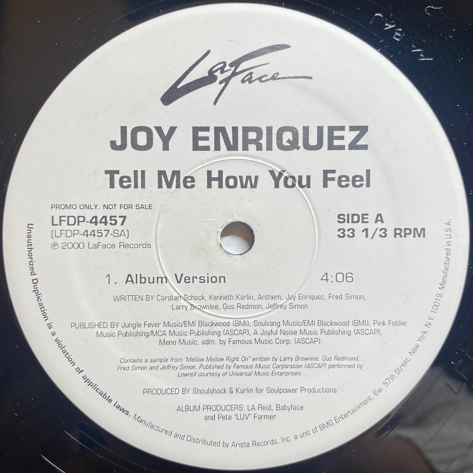 JOY ENRIQUEZ】tell me how you feel レコード洋楽 - 洋楽