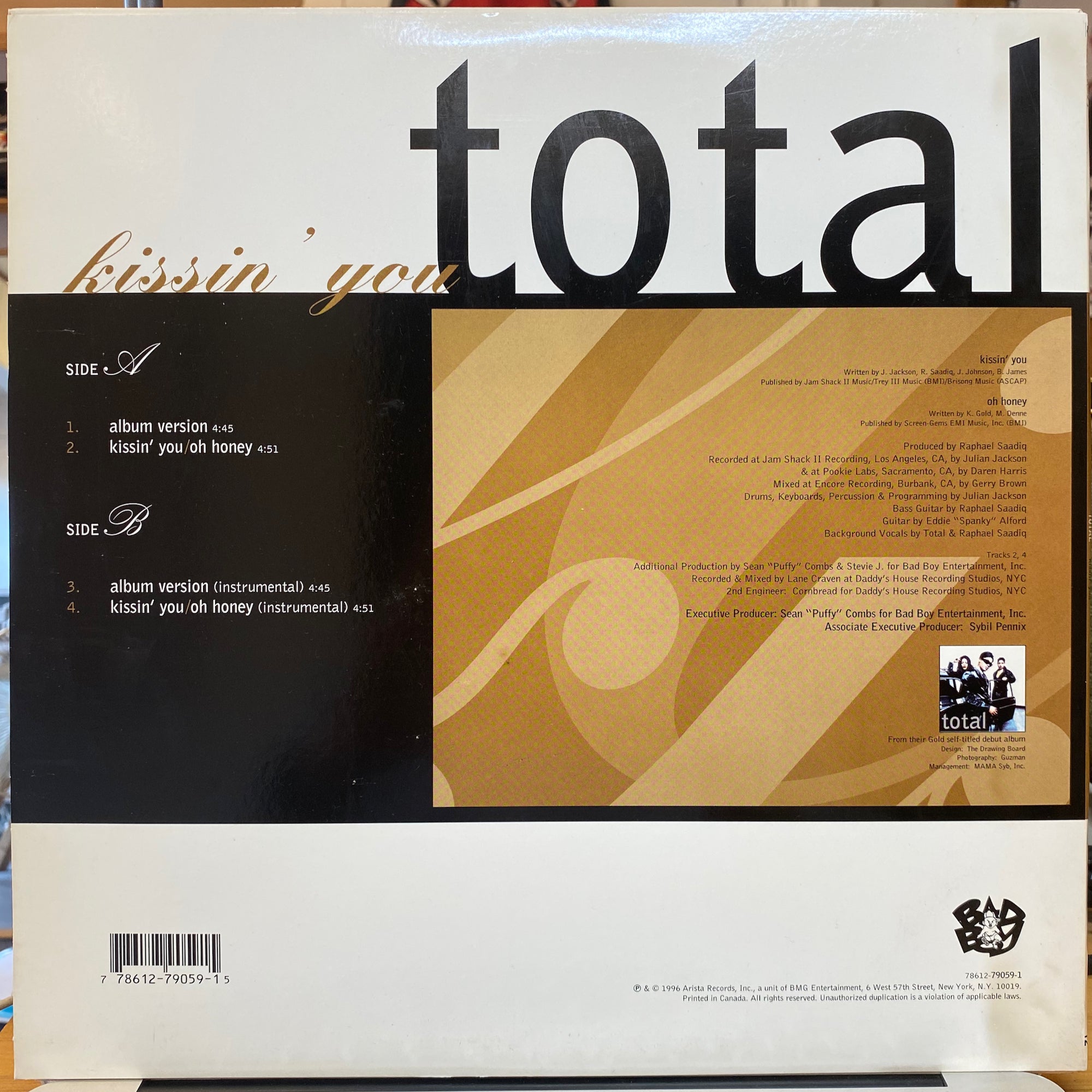 Total / Kissin' you | VINYL7 RECORDS