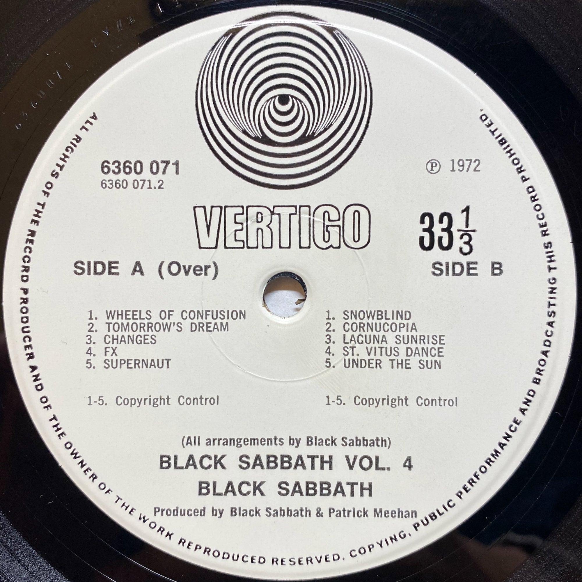 Black Sabbath / Black Sabbath Vol.4 | VINYL7 RECORDS