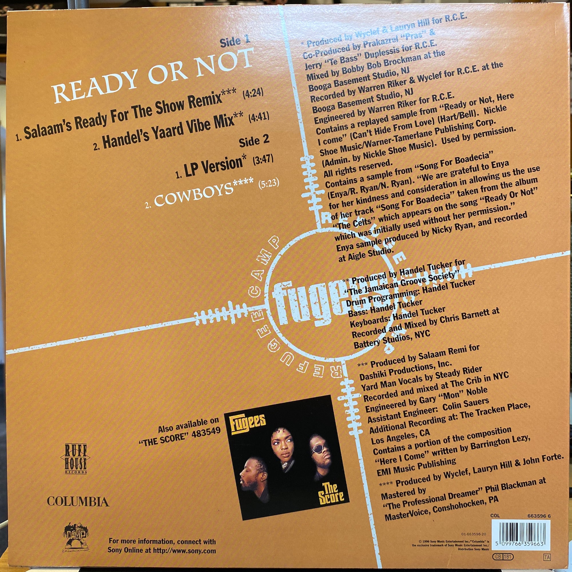 Fugees (Refugee Camp) / Ready Or Not | VINYL7 RECORDS