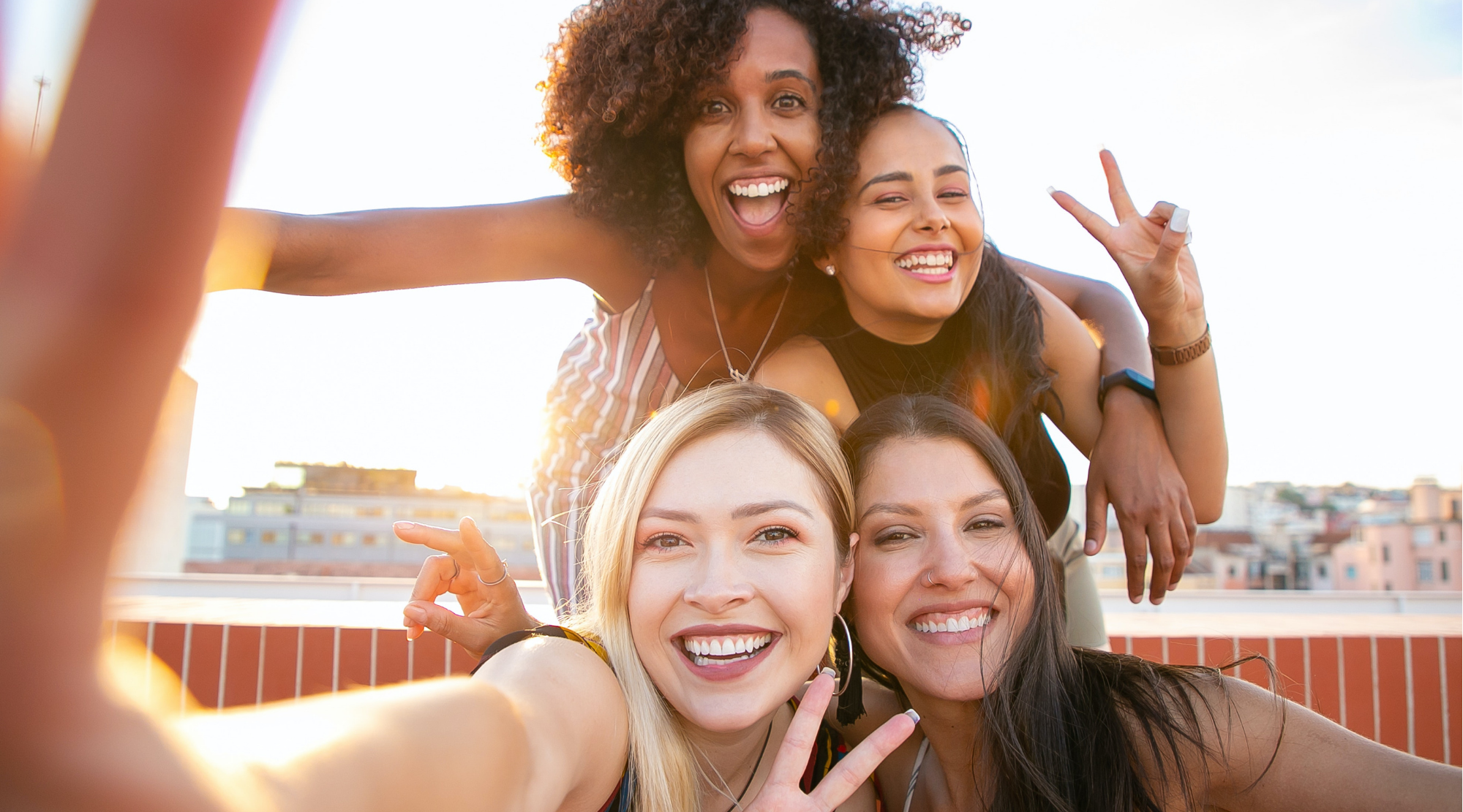 women friends selfie on holiday silverwood jewellery