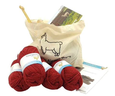 gorgeous alpacas knitting kit