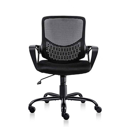 Mid Back Home Office Chair with Soft Armrest and Lumbar Support – SmugDesk