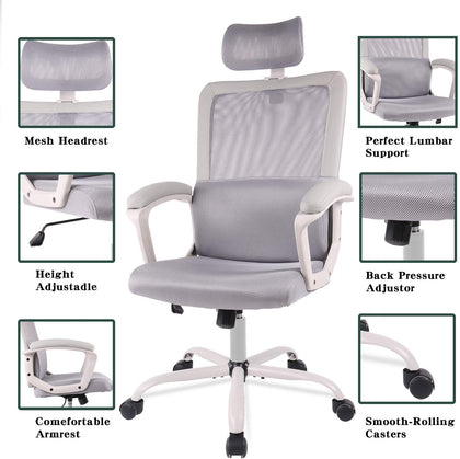SmugChair Ergonomic Black Mesh High Back Office Chair ...