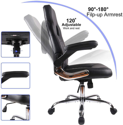 PU Leather Racing Gaming Chair with Lumbar Support and Flip Up Arms –  SmugDesk