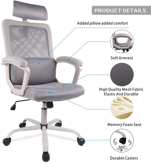 SmugChair Ergonomic High Back Mesh Office Desk Chair