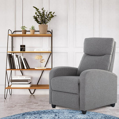 Smugdesk Fabric Recliner Chair Single Sofa Cushion Adjustable Home The –  SmugDesk