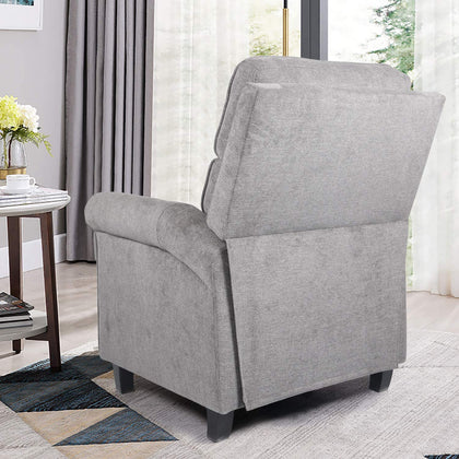 Recliner Chair Ergonomic Adjustable Single Fabric Sofa w/Thicker Seat  Cushion - Bed Bath & Beyond - 35233489