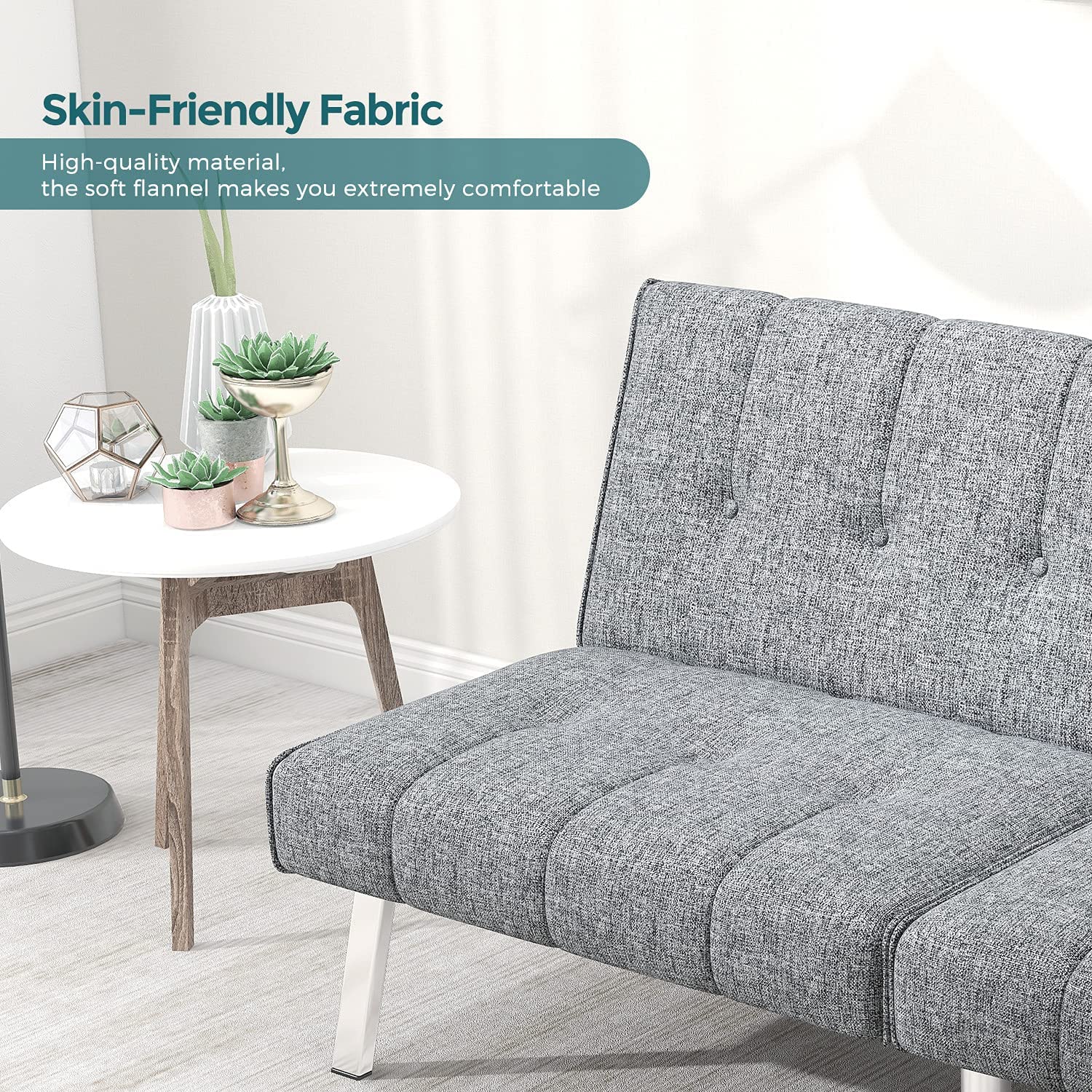Futon Sofa Bed Fabric Convertible Folding Recliner for Living Ro – SmugDesk