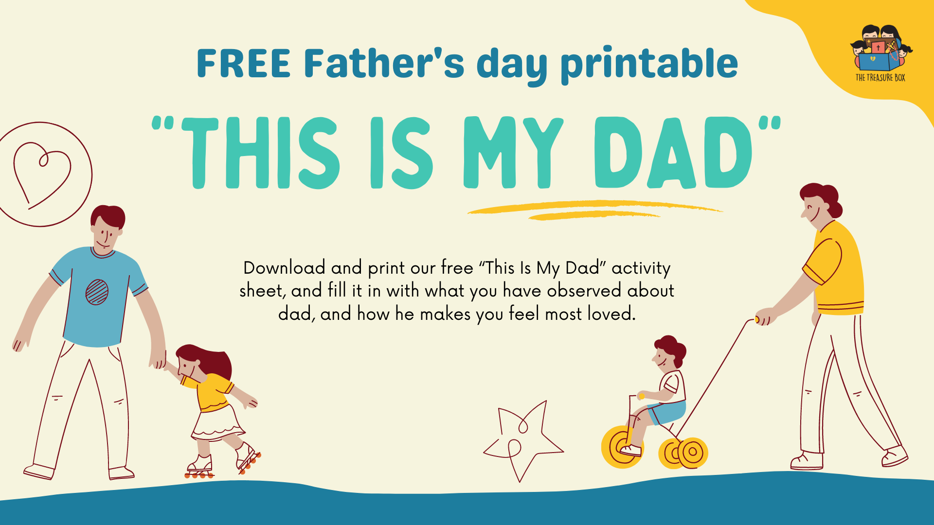 Free Fathers Day Printable This Is My Dad The Treasure Box Sg