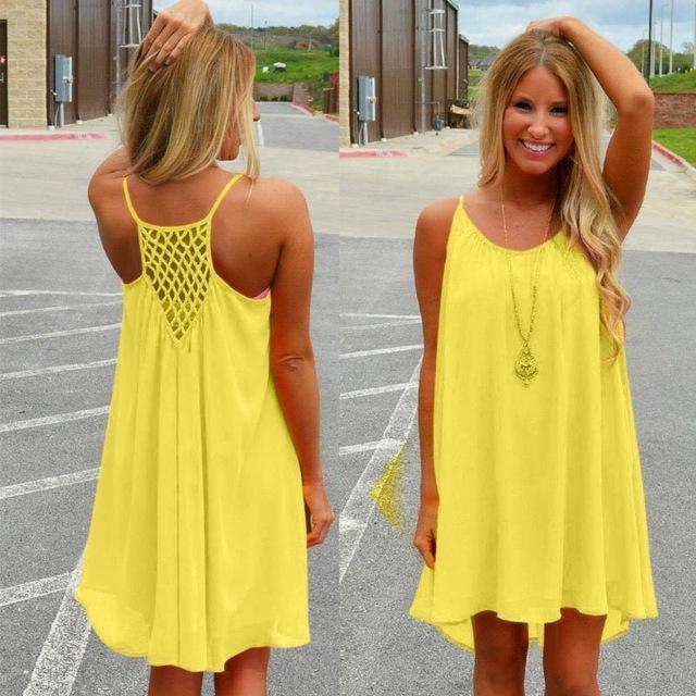 casual yellow summer dresses