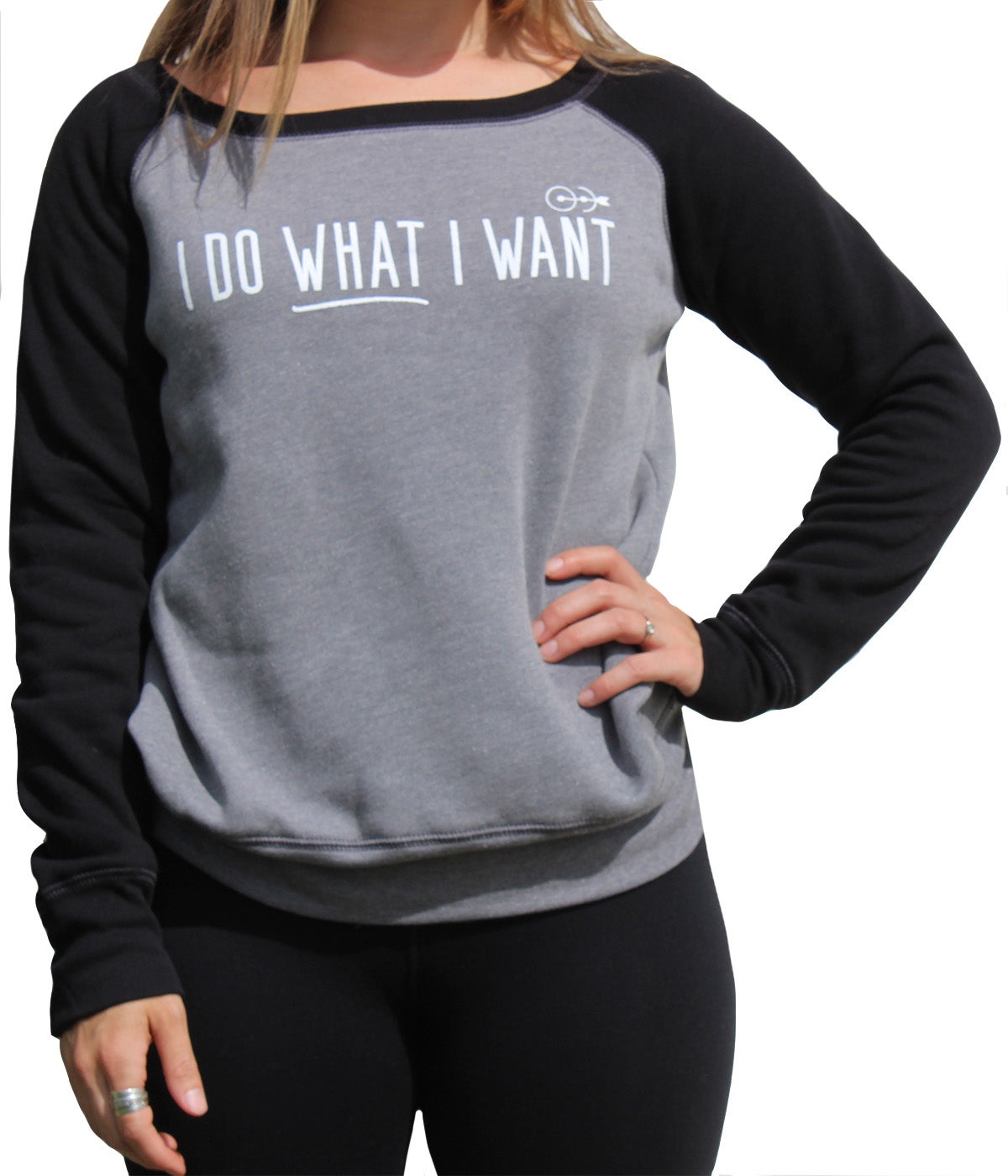 wide neck slouchy sweatshirt