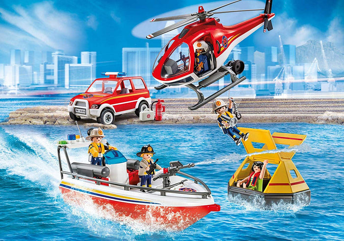 playmobil fire rescue set