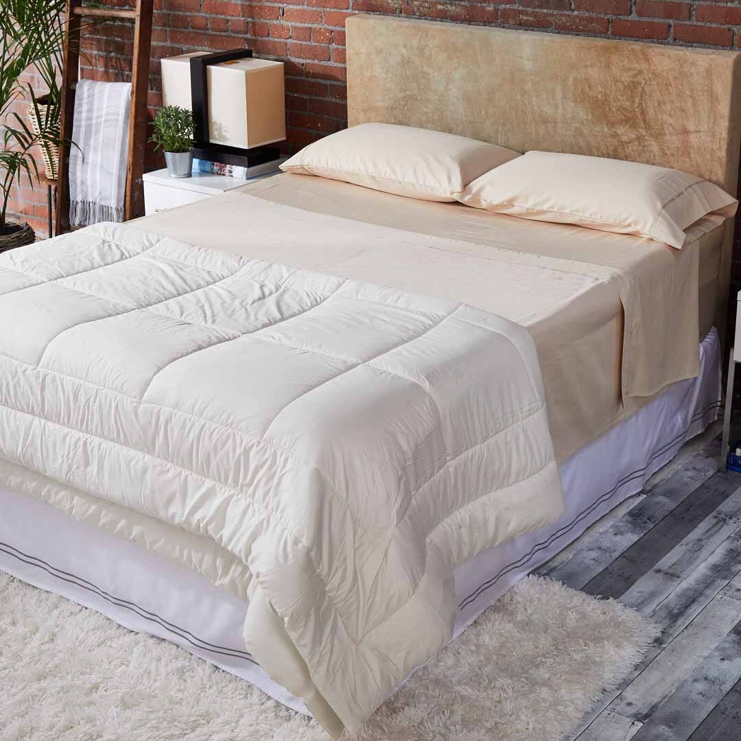  Sleep & Beyond 100% Organic Cotton Sateen Sheet Set- Durable  and Hypoallergenic - Soft & Soothing - Eco-Conscious & Luxurious Bedding  for Deep Restorative Sleep- Queen Up to 18 inch Classic