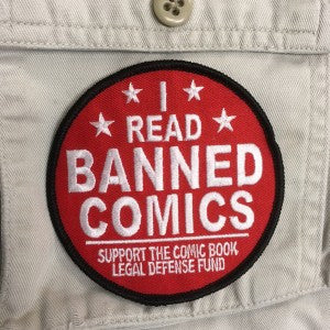 I Read Banned Comics Embroidered Patch