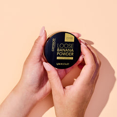 Woman Holding A Lightweight Translucent Powder