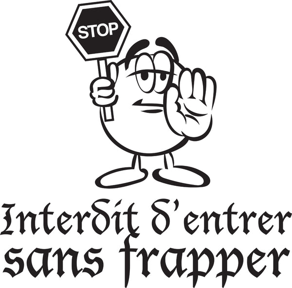 Sticker Interdit D Entrer Sans Frapper Stickers Beestick