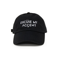 Black and White Dad Hat - Excuse My Accent 