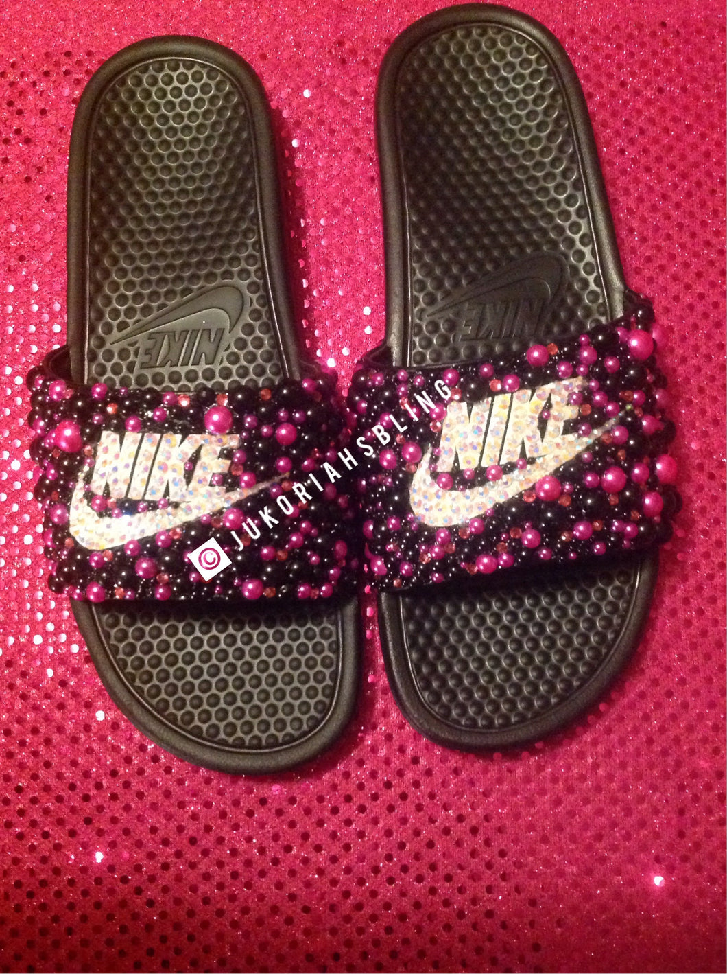 all pink nike slides