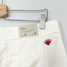 Load image into Gallery viewer, J. CREW Shorts City Fit 3&quot; Chino White Watermelon Embroidered Size 10