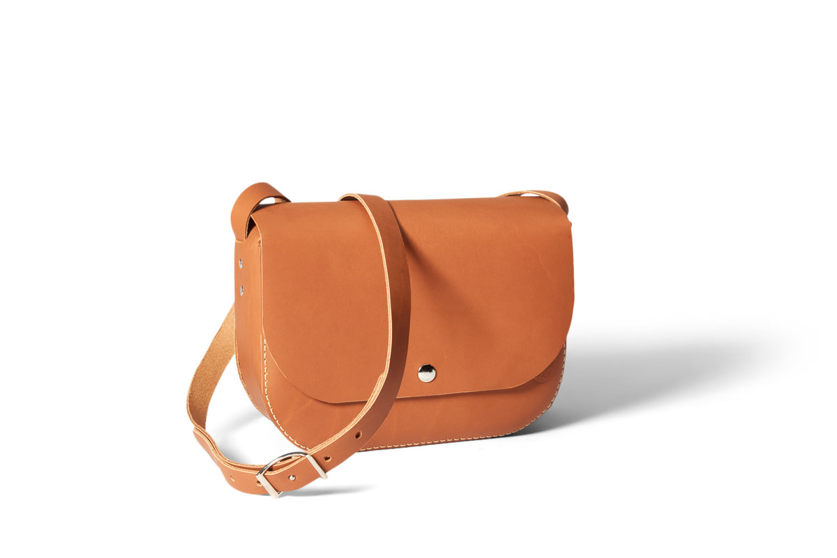 Handmade Leather Crossbody Bag | Chestnut